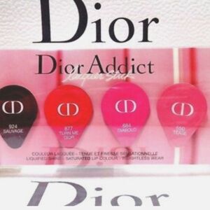 DIOR ADDICT LACQUER STICK 924 SAUVAGE 877 TURN ME DIOR 684 DIABOLO 550 TEASE LIP